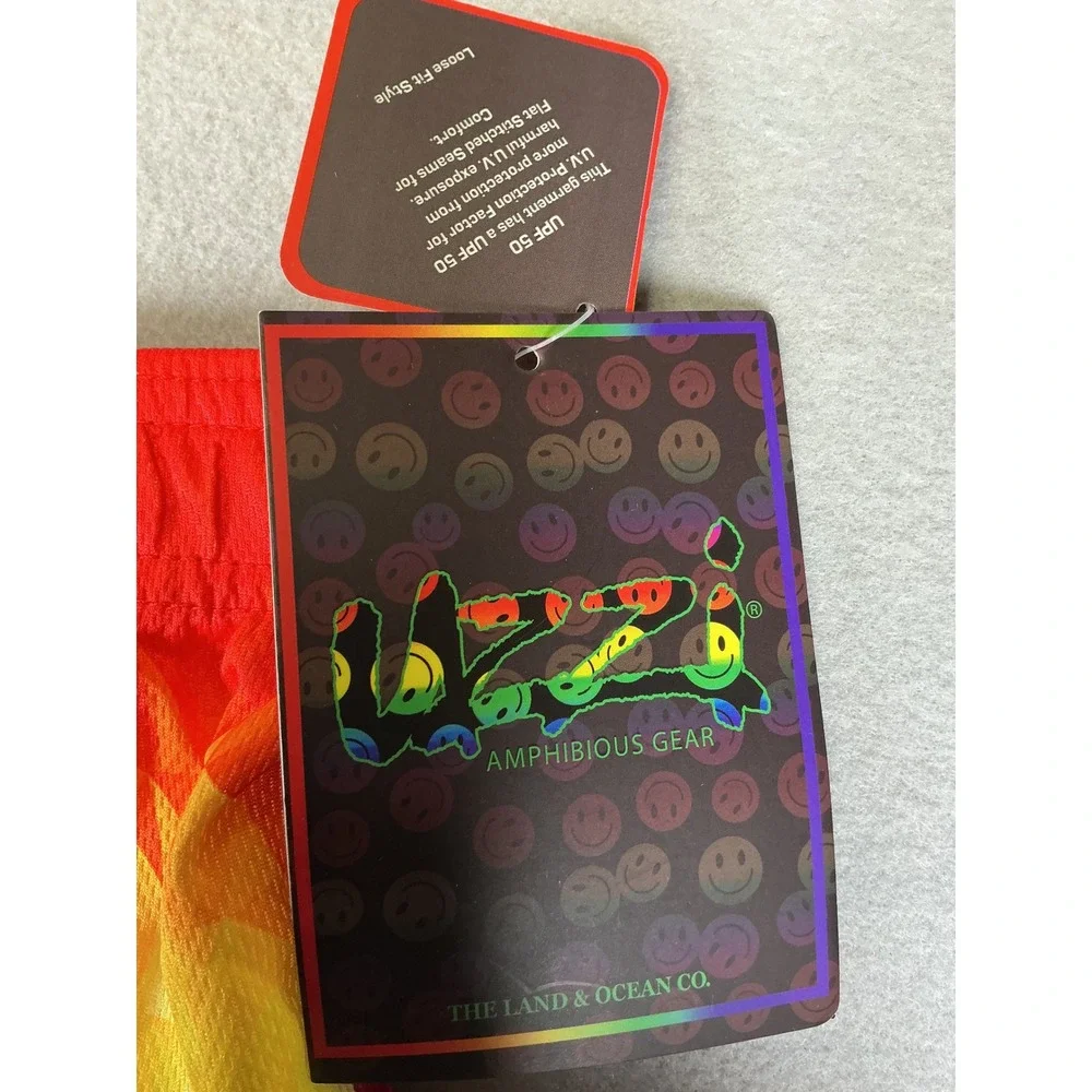 Uzzi Amphibious Gear Pride Rainbow‎ Swim Shorts Large UPF 50 NWT Beach Pool